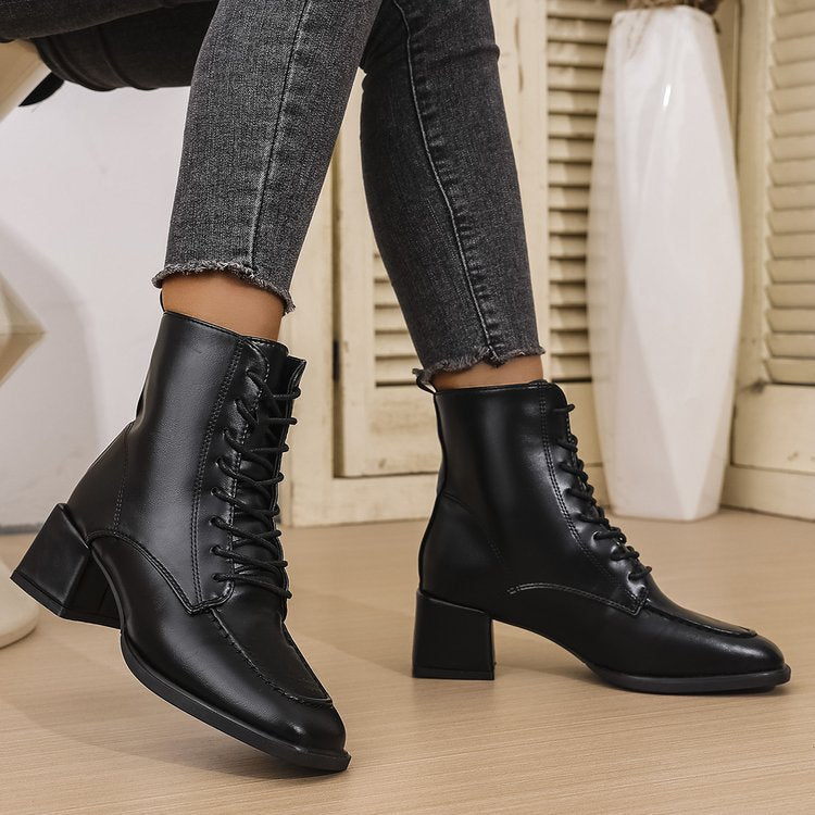 Maison La Veine™ | Bottines Élégantes “Élise” en Cuir Synthétique – Style Chic & Intemporel