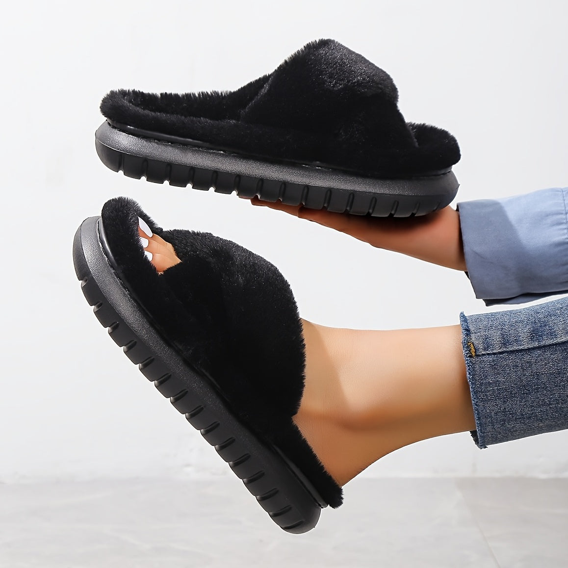 Maison La Veine™ | Chaussons ouverts en laine
