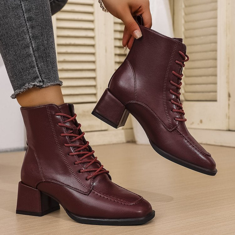 Maison La Veine™ | Bottines Élégantes “Élise” en Cuir Synthétique – Style Chic & Intemporel