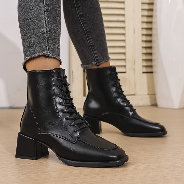 Maison La Veine™ | Bottines Élégantes “Élise” en Cuir Synthétique – Style Chic & Intemporel