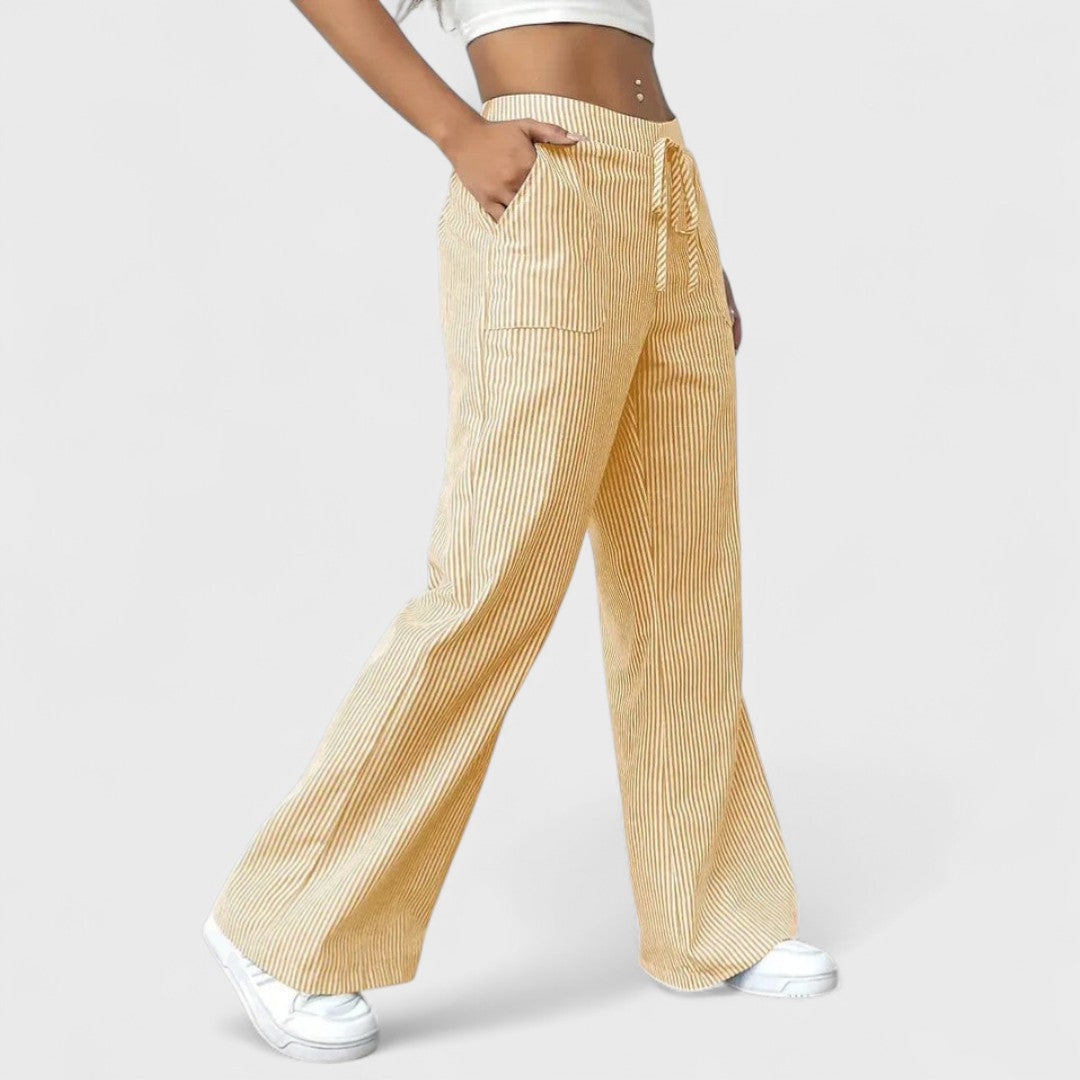 Maison La Veine™ | Pantalons Rayés Élégants Karina