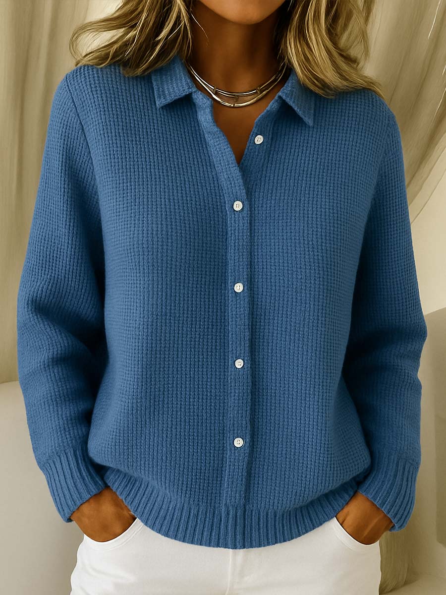 Maison La Veine™ | Cardigan Classique En Maille Boutonné