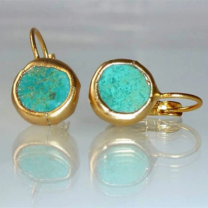 Maison La Veine™ | Boucles Pierre Turquoise