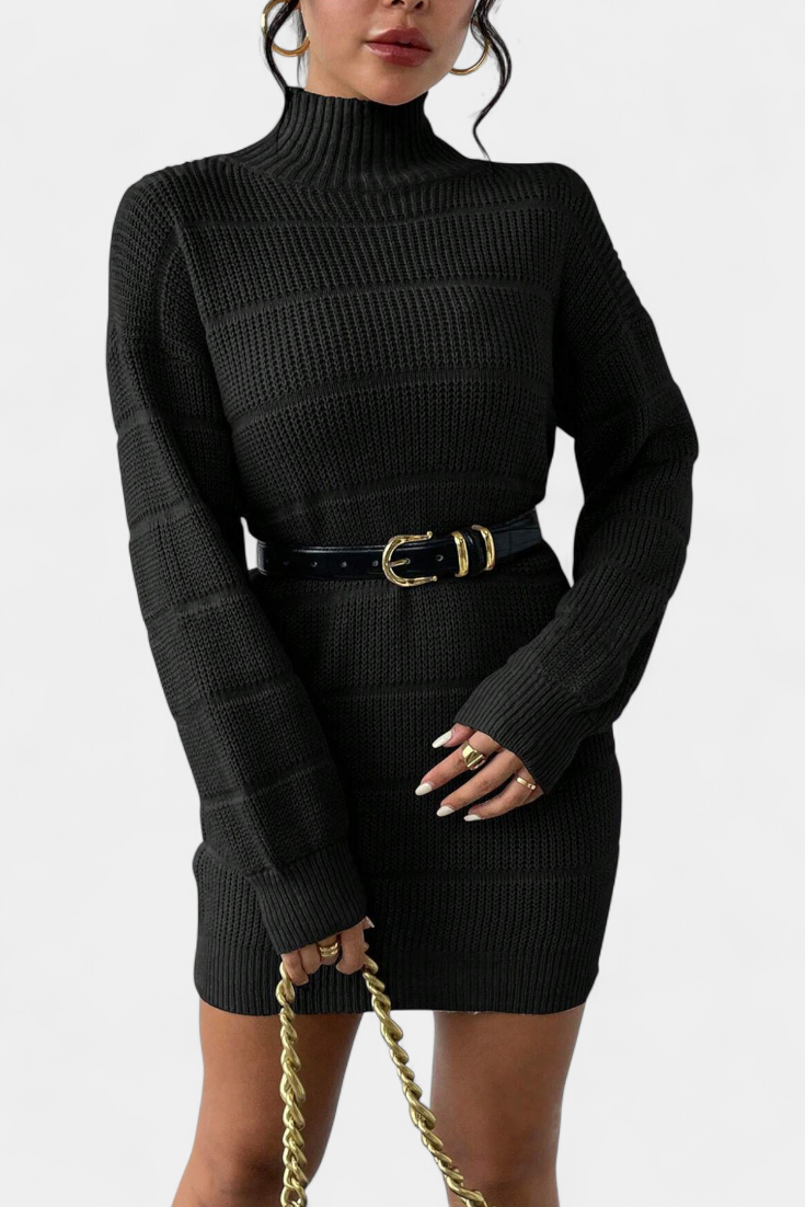 Margaux Robe Pull Mini à Col Roulé