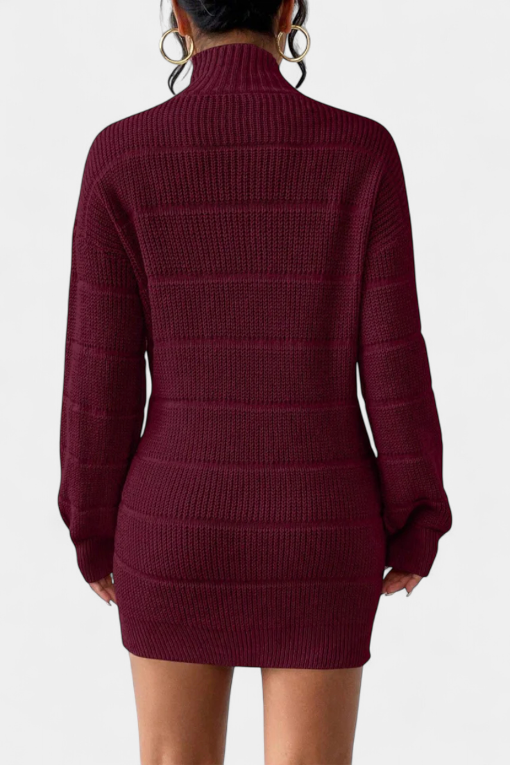 Margaux Robe Pull Mini à Col Roulé