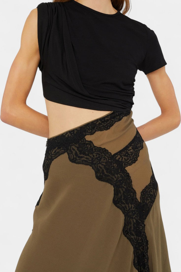 Élyra Robe Midi Verve T-shirt Torsadé