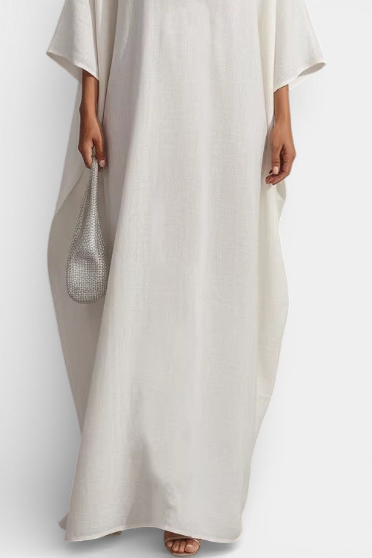 Ashira Robe Longue Fluide Imprimée à Décolleté en V