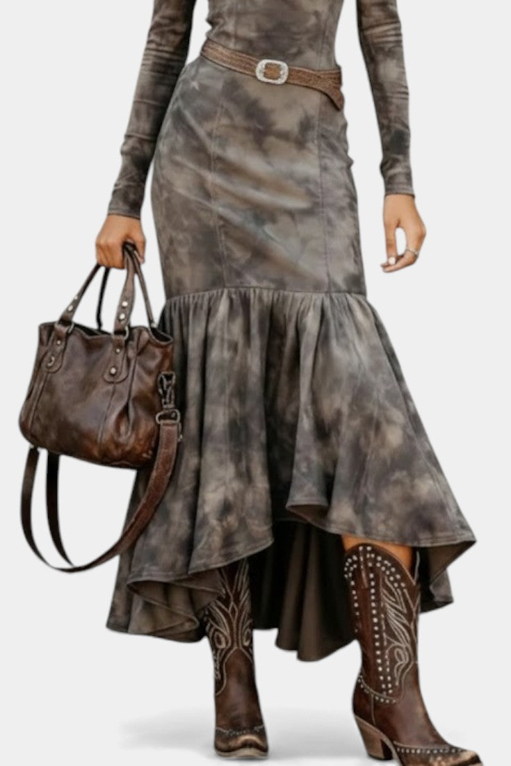 Zoé Robe Midi Vintage à Jupe Évasée