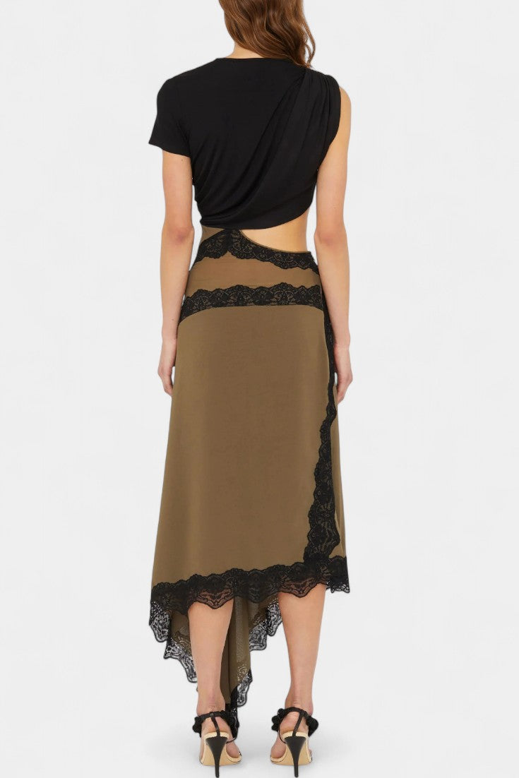Élyra Robe Midi Verve T-shirt Torsadé