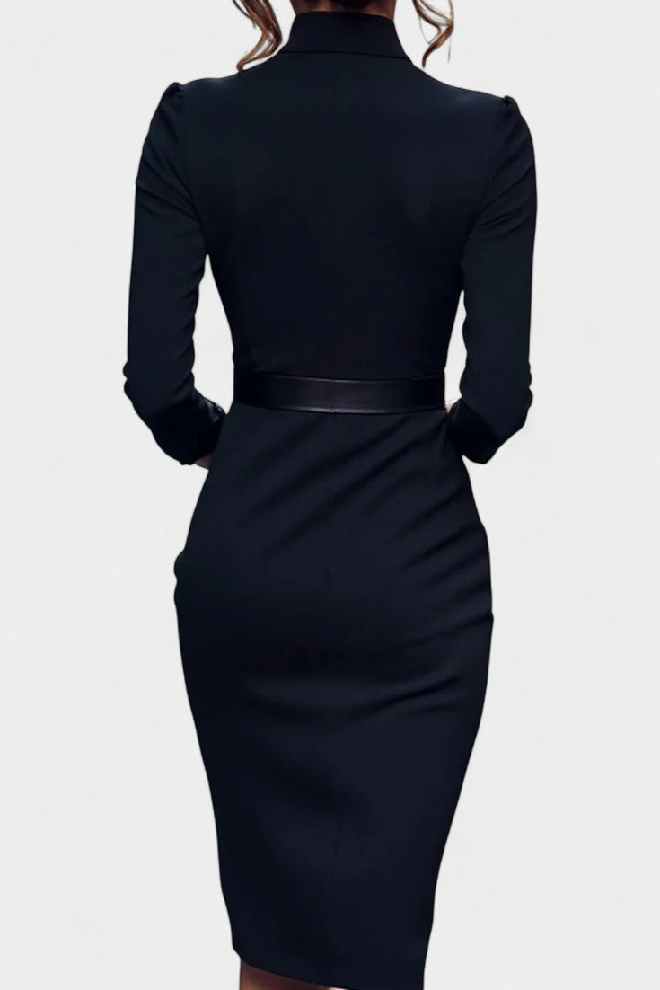 Cyrielle Robe Drapée Élégante en Tissu Premium