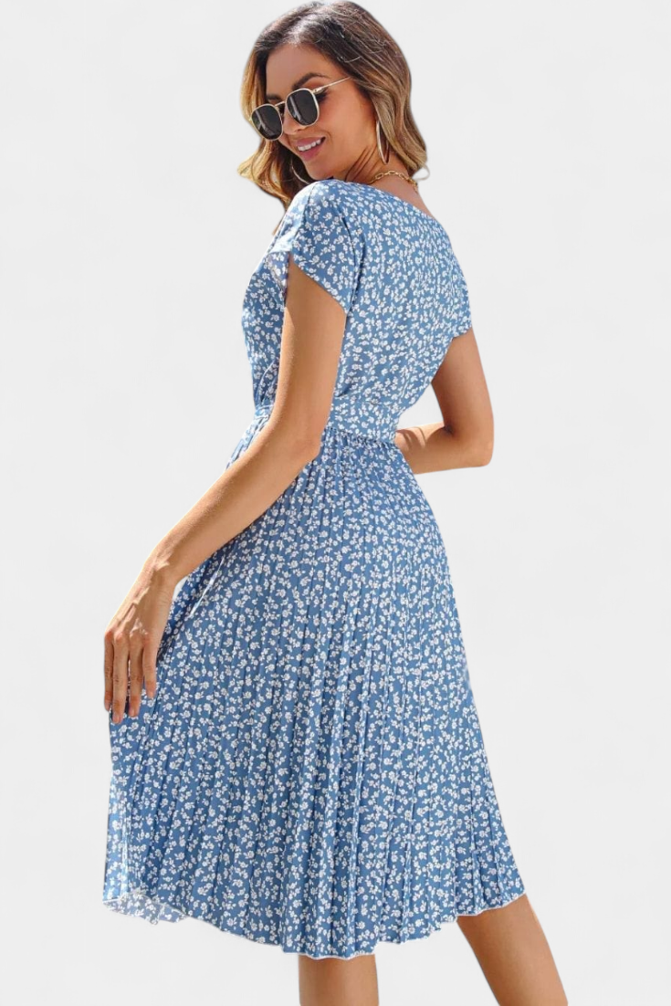 Galilea Robe Midi Plissée à Imprimé Floral