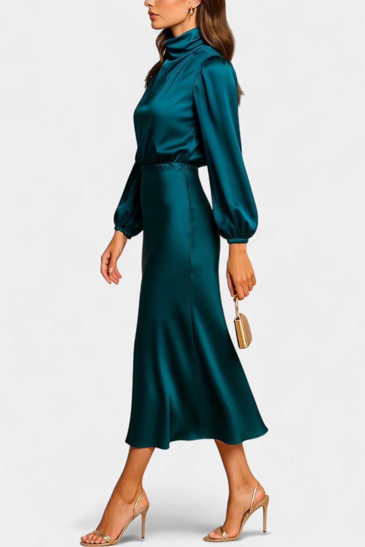 Cebu Robe Midi Taille Haute Élégante