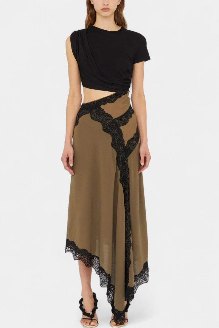 Élyra Robe Midi Verve T-shirt Torsadé