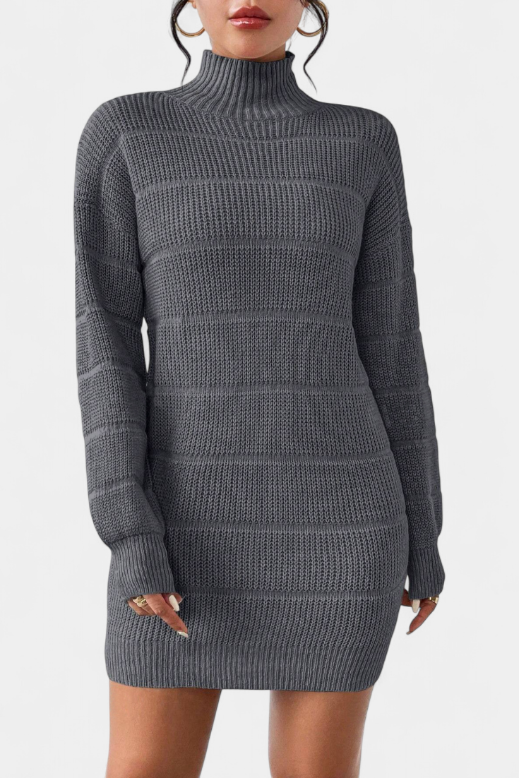 Margaux Robe Pull Mini à Col Roulé