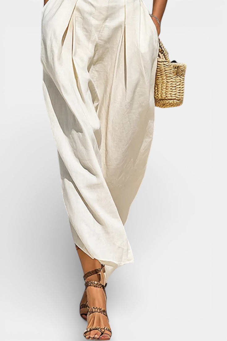Mariana Robe Longue à Col Revers et Manches Courtes