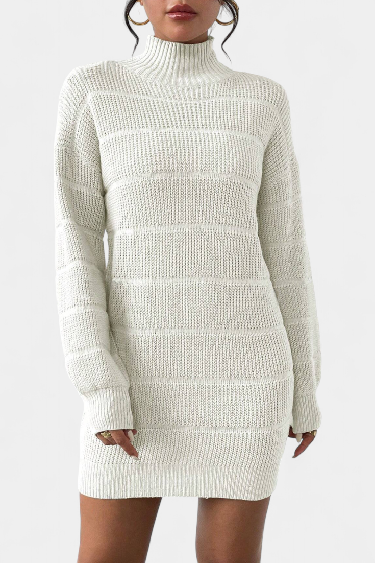 Margaux Robe Pull Mini à Col Roulé