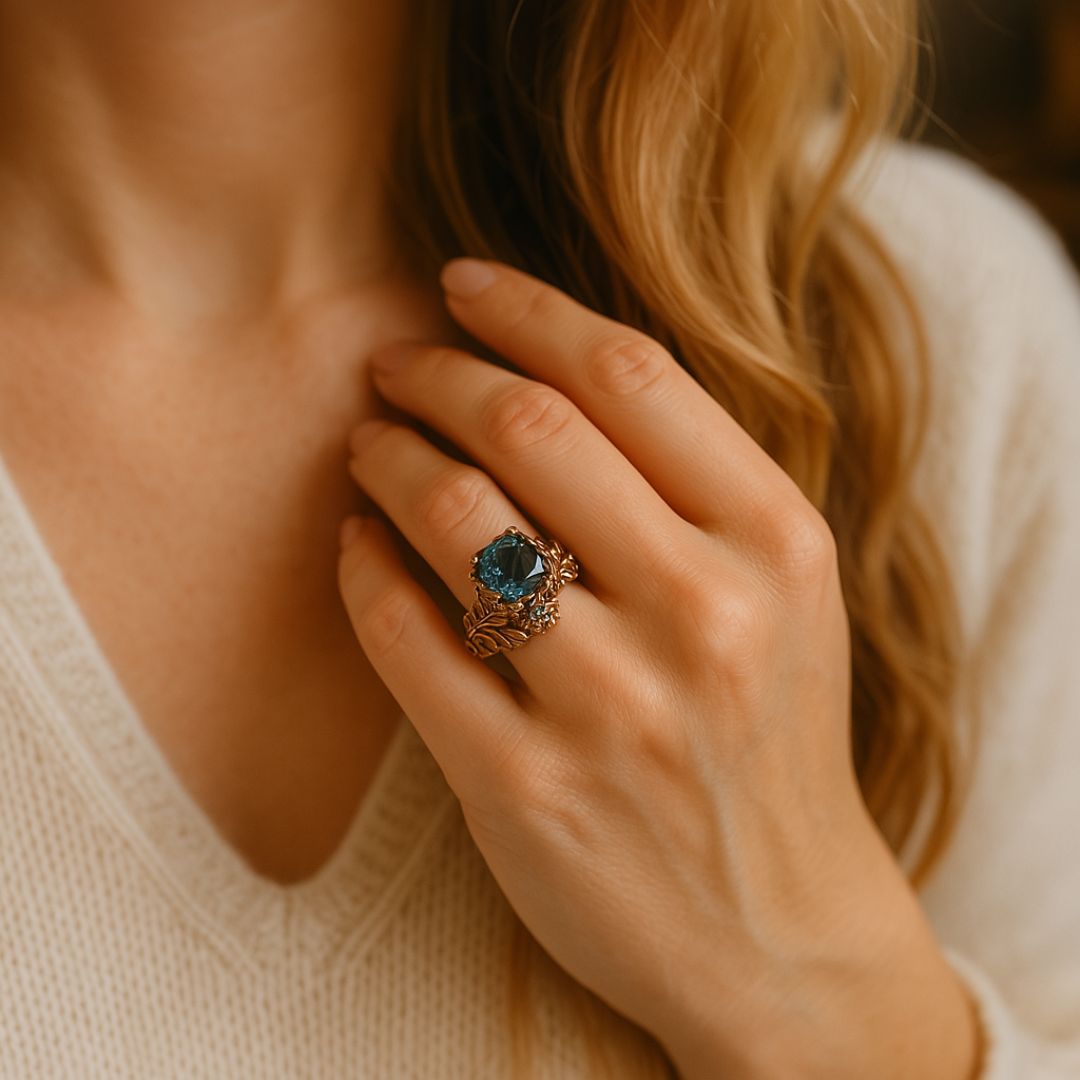 Maison La Veine™ | Bague cristal vert