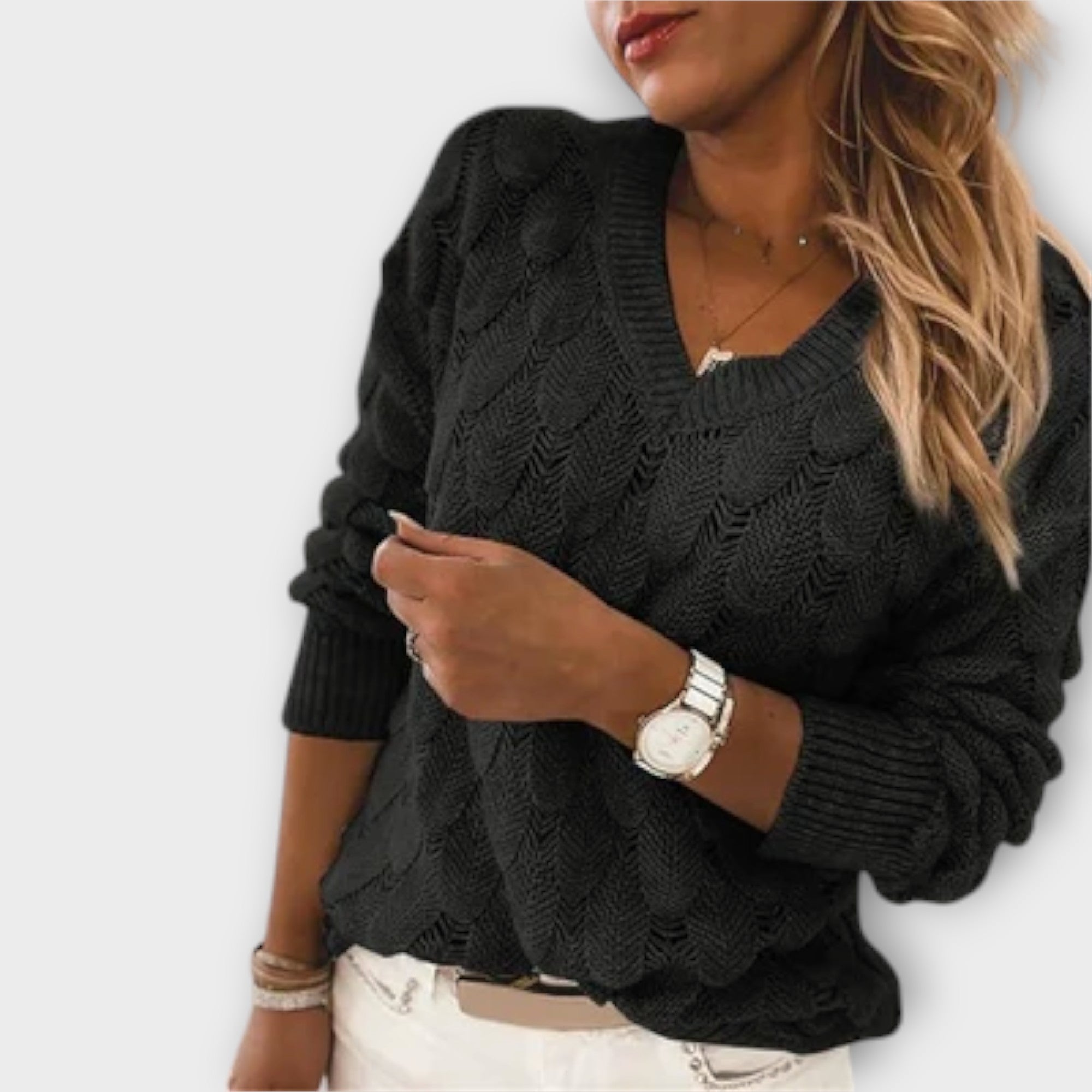 Maison La Veine™ | Pull Décolleté en V Noemier