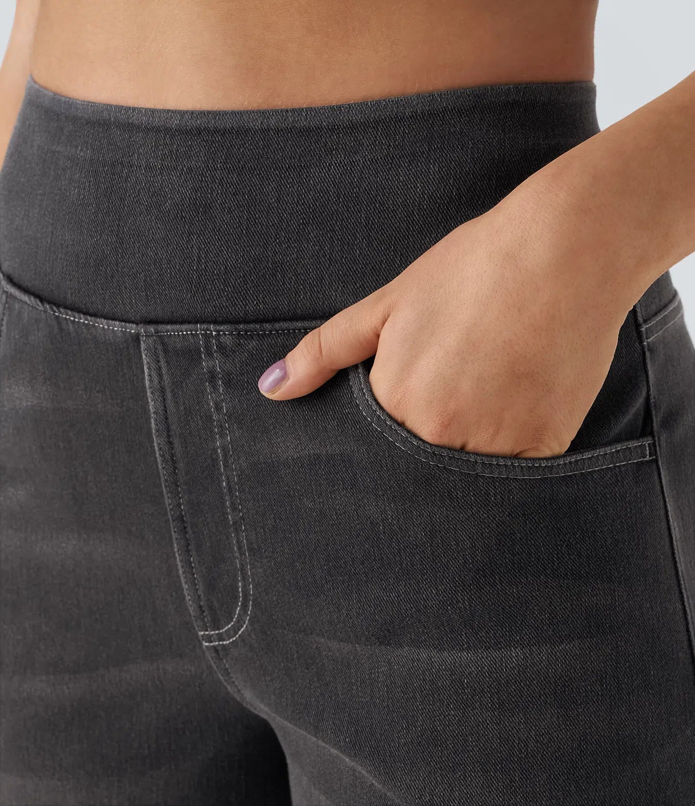 Maison La Veine™ | High Waisted Pockets Baggy Wide Leg Washed Casual Jeans