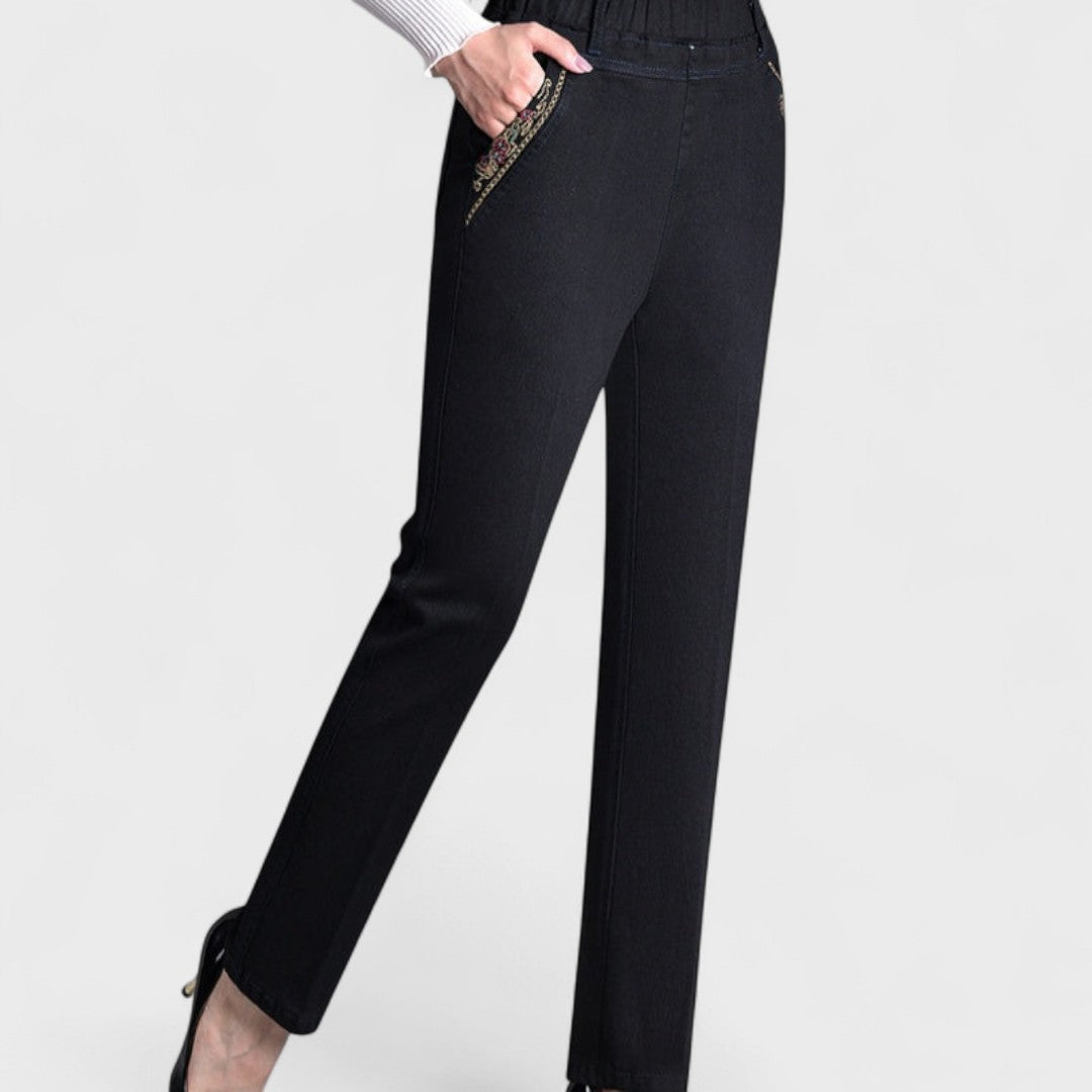 Maison La Veine™ | Jeans Femme Taille Élastique avec Poches