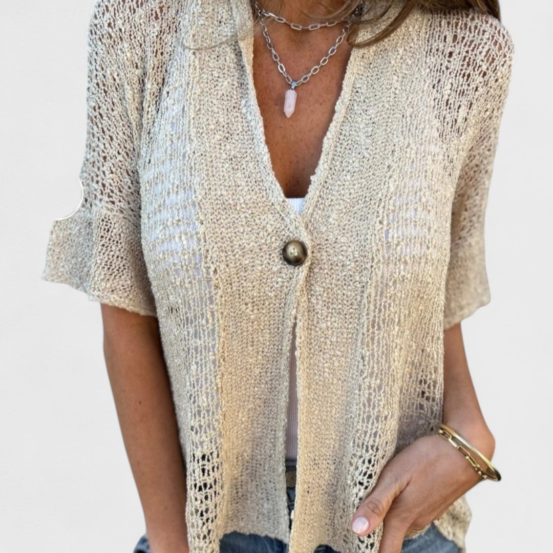 Maison La Veine™ | Haut Uni Femme avec Bouton