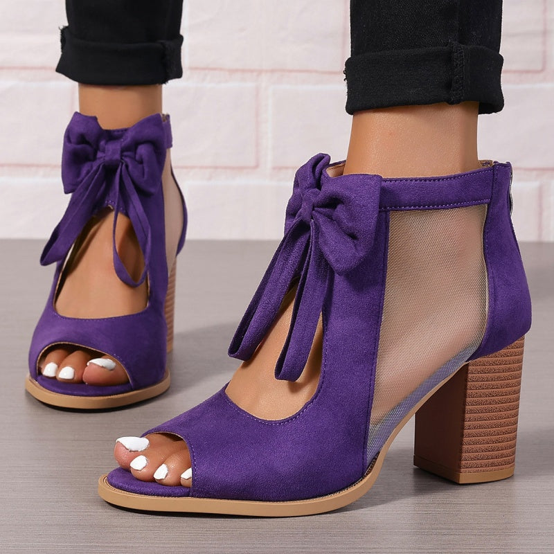 Maison La Veine™ | CHAUSSURES ORTHOPÉDIQUES À TALONS AVEC CHARME EN NOEUD