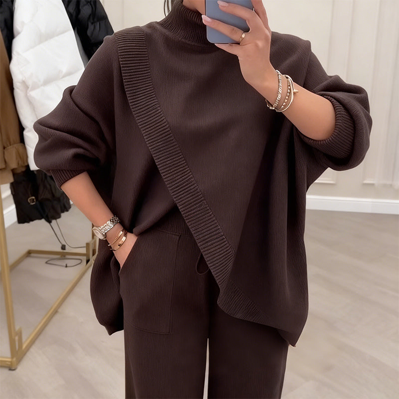 Sanne | Ensemble 2 pièces – Pull asymétrique + pantalon large