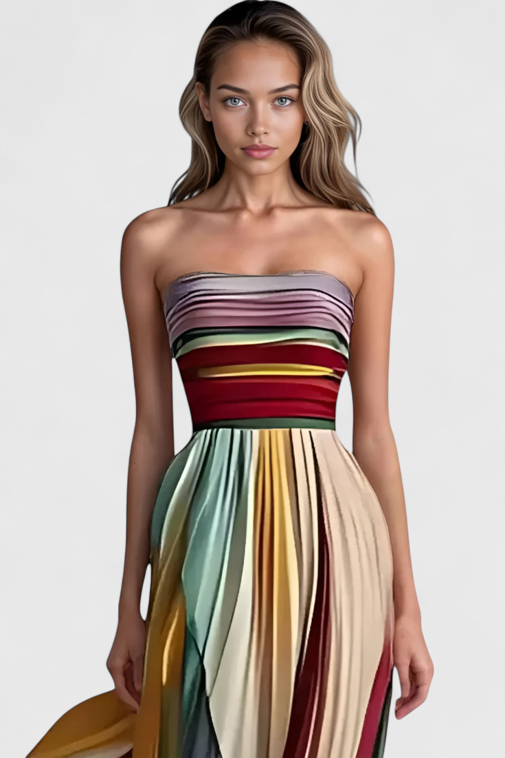 Leticia Robe Longue Ample en Tissu Léger et Naturel