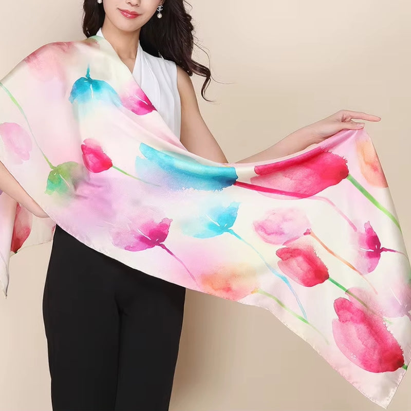 Maison La Veine™ | Écharpe Soie Femme Tendance