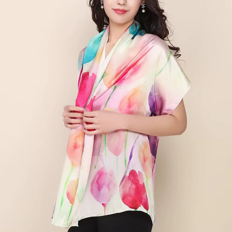 Maison La Veine™ | Écharpe Soie Femme Tendance