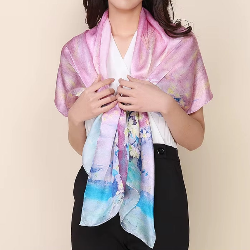 Maison La Veine™ | Écharpe Soie Femme Tendance