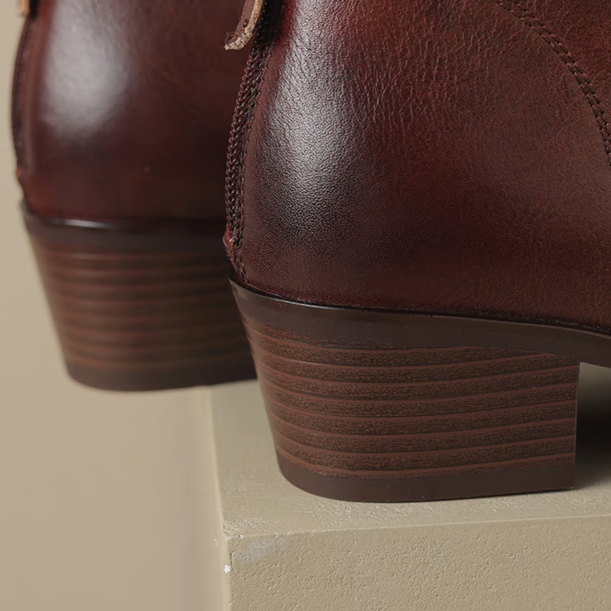 Maison La Veine™ | Bottines à Talon Bas en Luxe