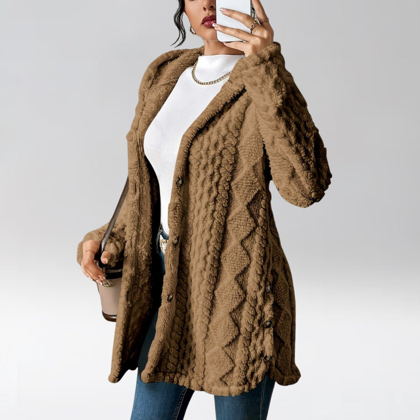 Maison La Veine™ | Manteau léger à capuche teddy