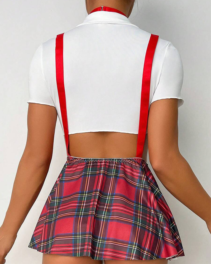Maison La Veine™ | Ensemble Sexy 3 Pièces avec Crop Top, Jupe Plissée & Slip