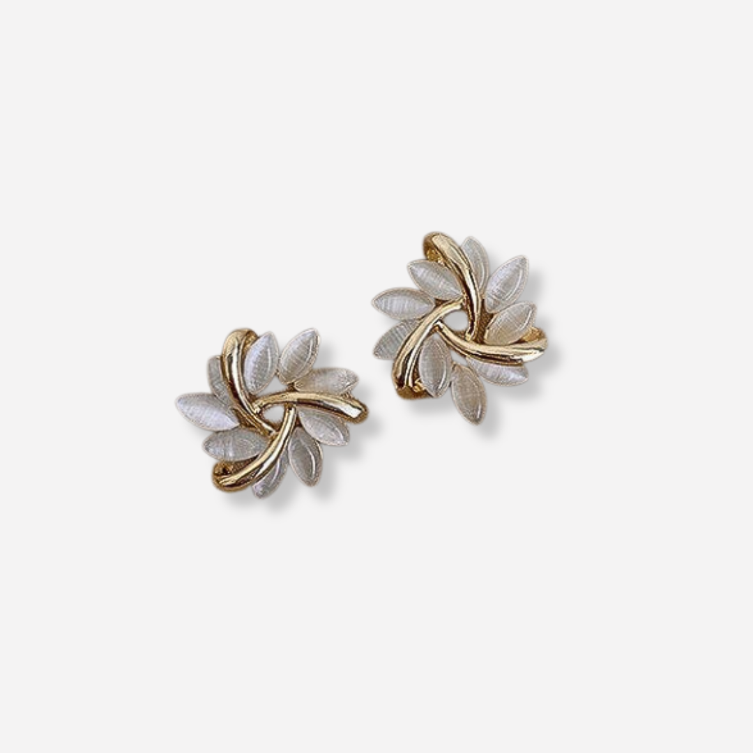 Maison La Veine™ | Boucles Luxe Opale Blanche