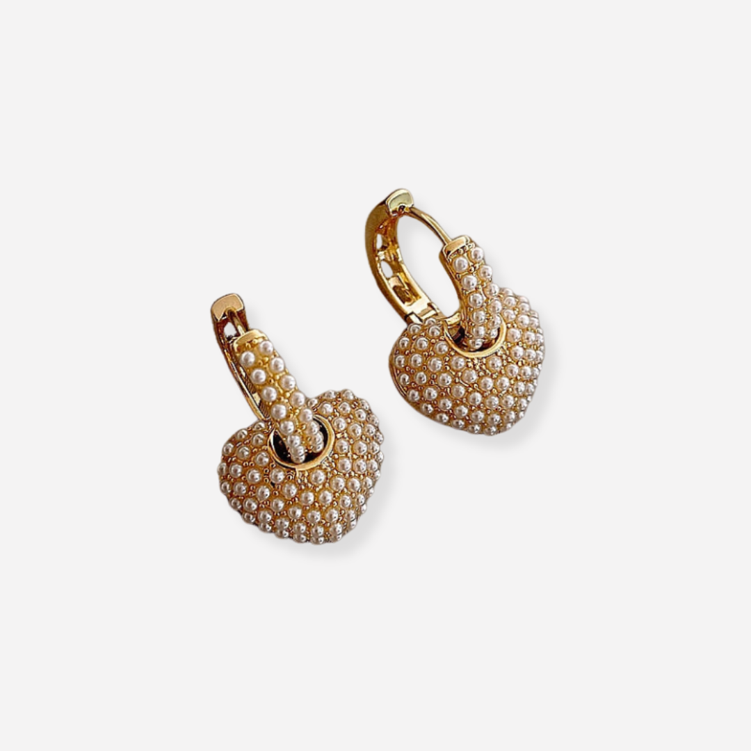 Maison La Veine™ | Boucles Perles Cœur