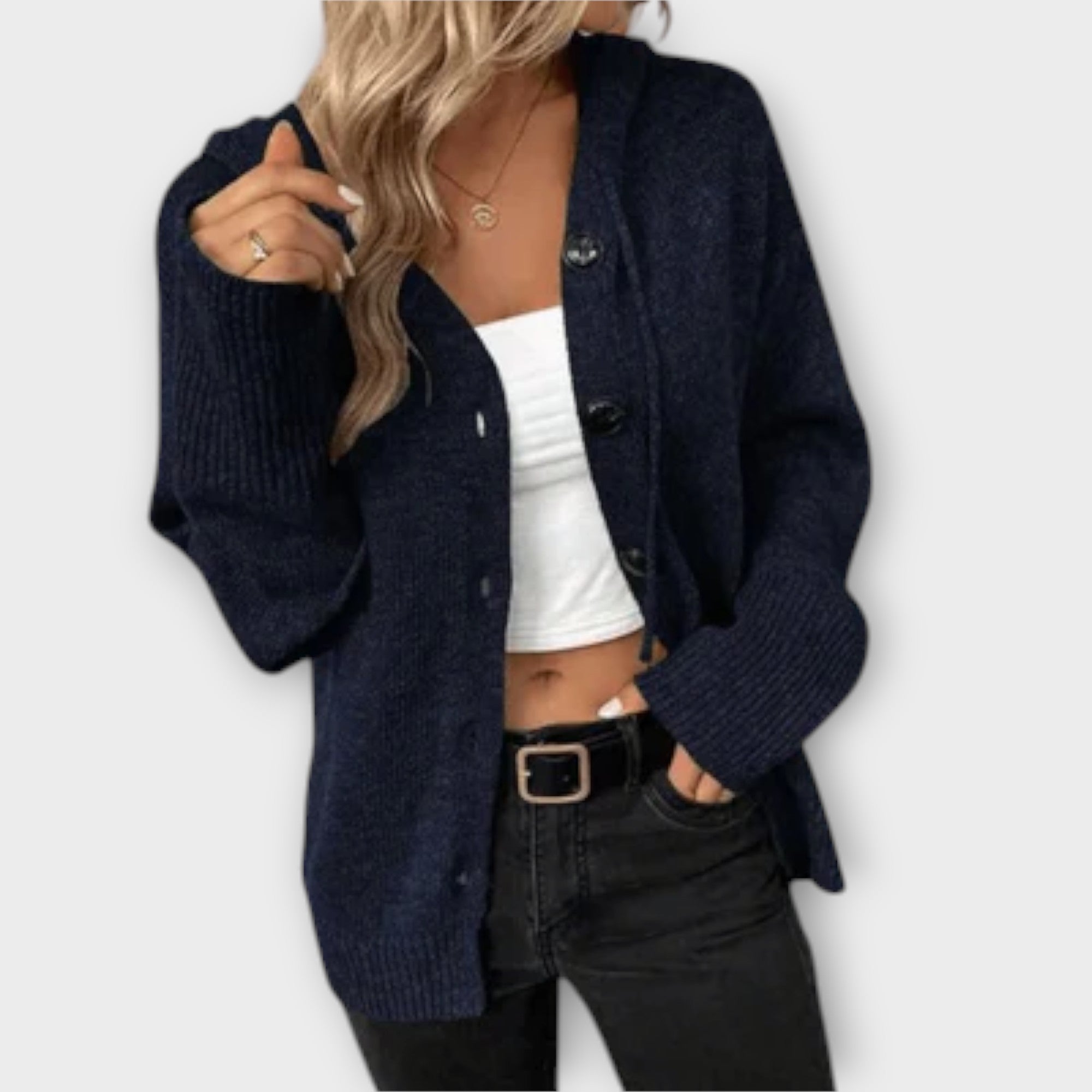 Maison La Veine™ | Cardigan Tricoté avec Boutons Brittan