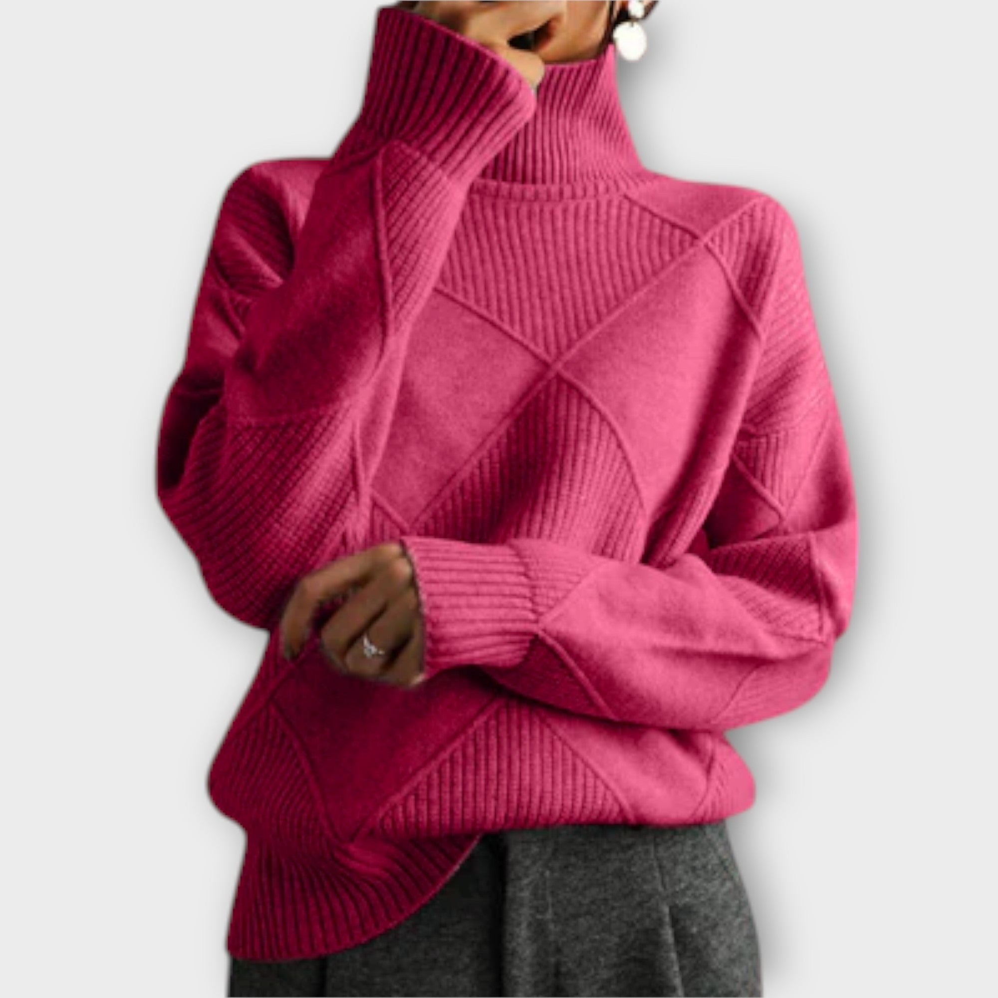 Maison La Veine™ | Pull Col Haut Mélanie Confort