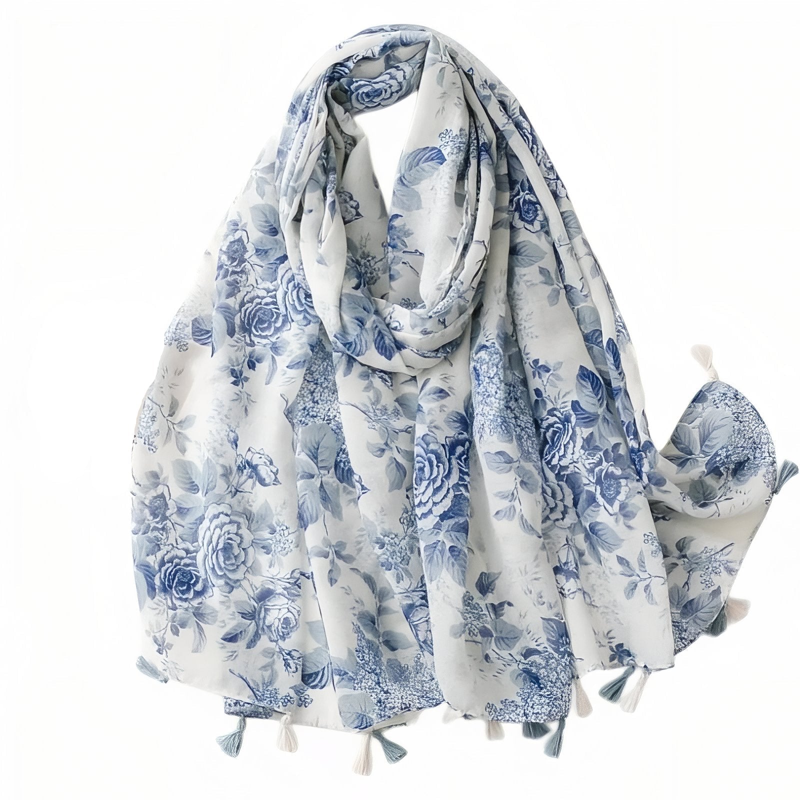 Maison La Veine™ | Chèche Bleu Fleuri