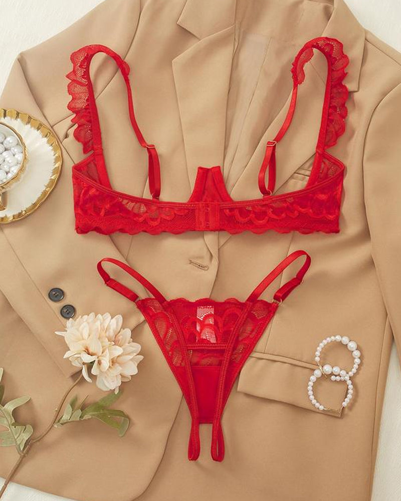 Maison La Veine™ | Ensemble de Lingerie Sexy en Dentelle avec Bretelles Ajustables