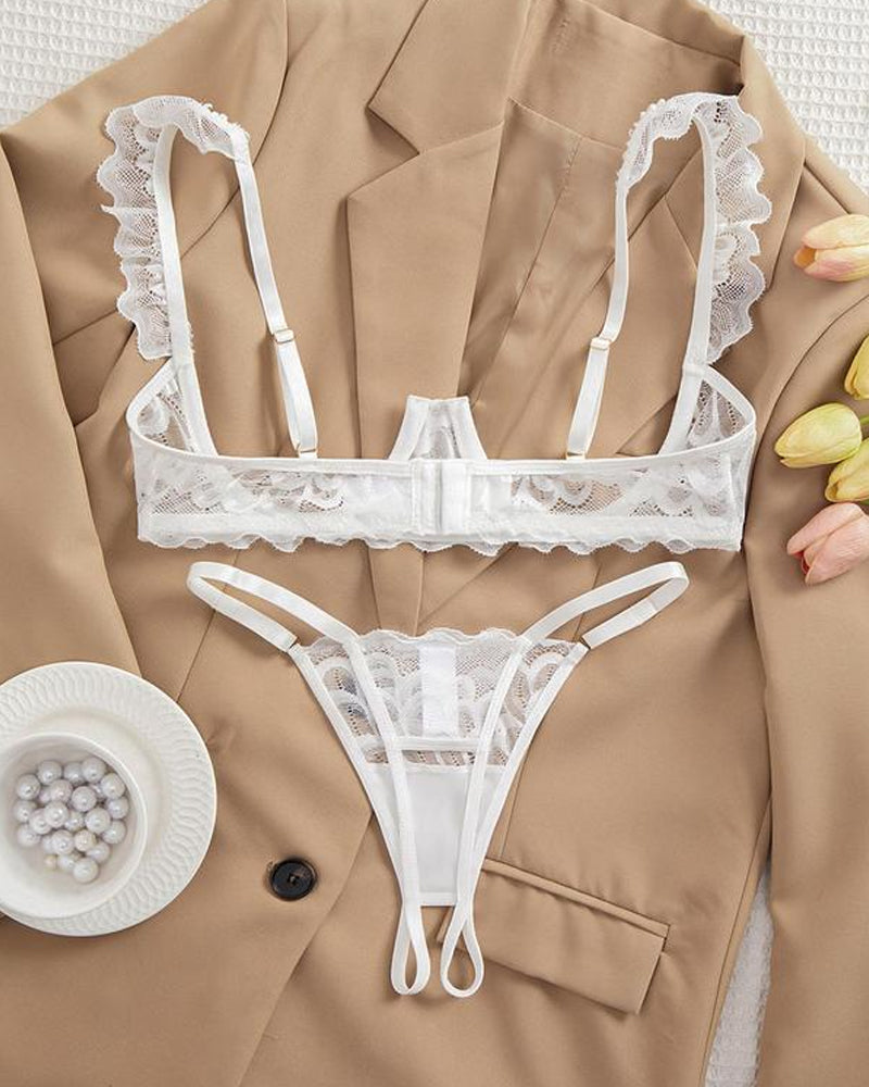 Maison La Veine™ | Ensemble de Lingerie Sexy en Dentelle avec Bretelles Ajustables