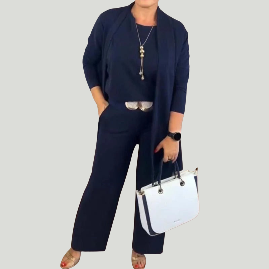 Gabriel | Ensemble de 3 Pièces avec Cardigan Long