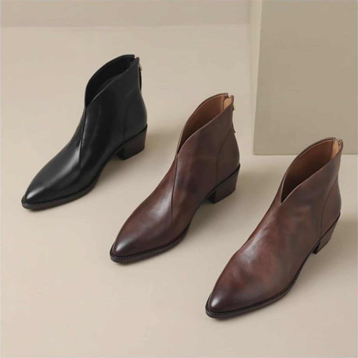 Maison La Veine™ | Bottines à Talon Bas en Luxe
