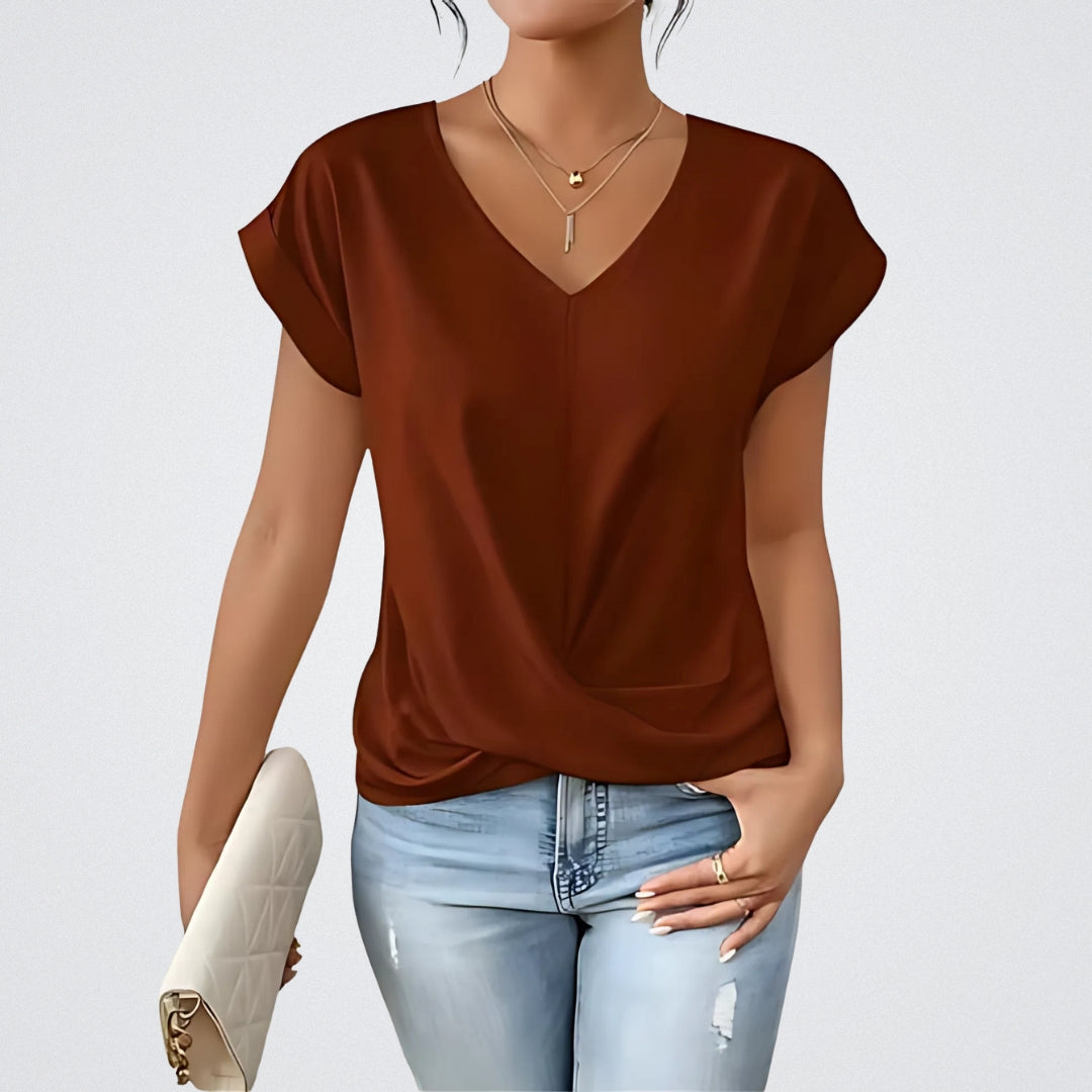 Maison La Veine™ | Top Noué Décolleté en V Maia