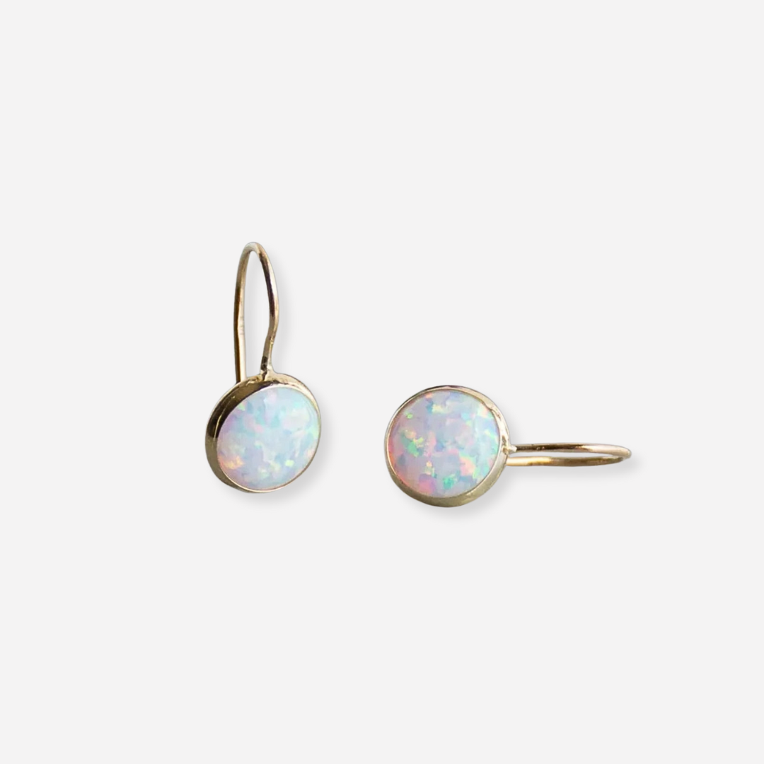 Maison La Veine™ | Boucles d’oreilles dorées avec opale