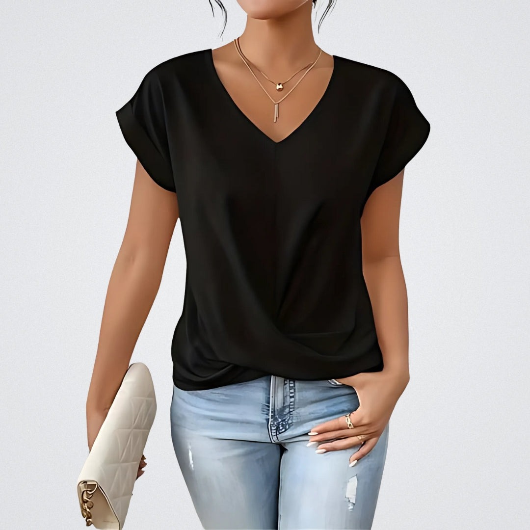 Maison La Veine™ | Top Noué Décolleté en V Maia