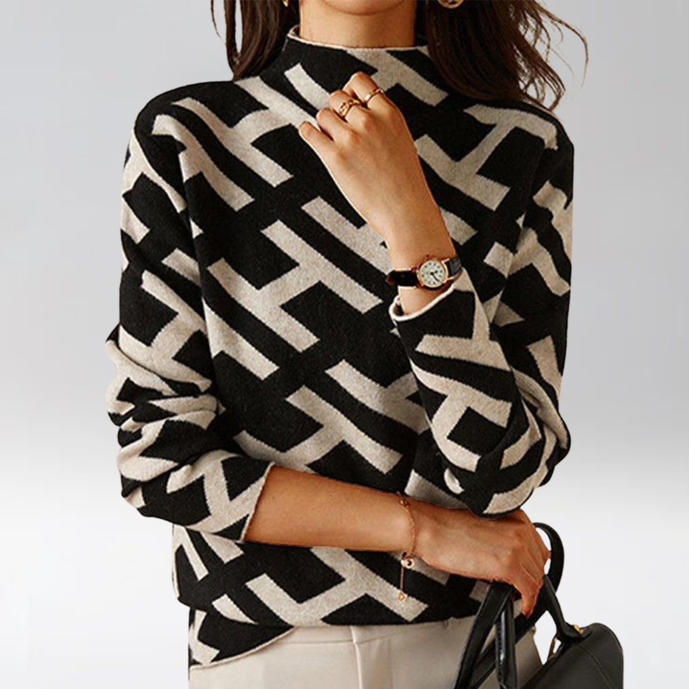 Maison La Veine™ | Pull Géométrique