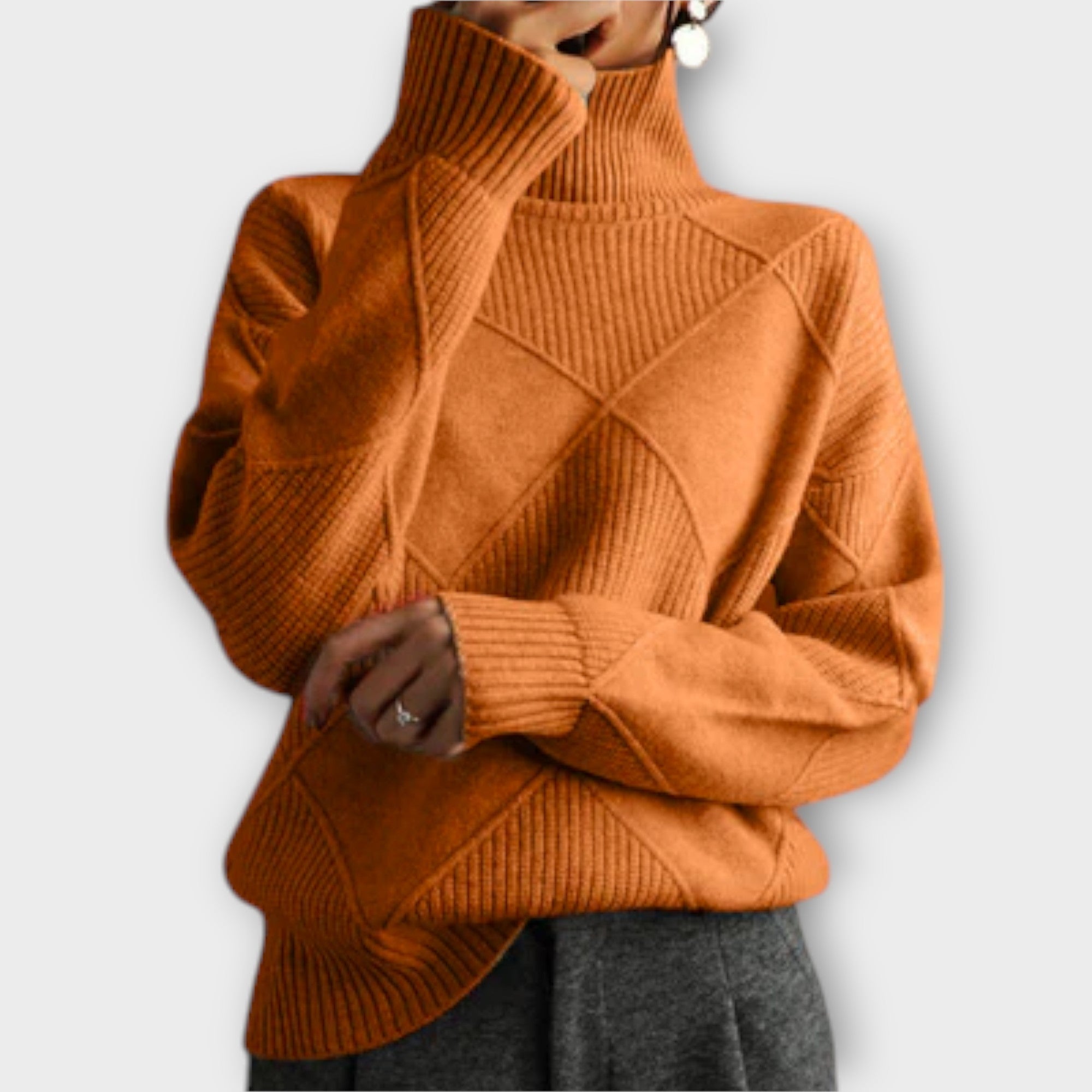 Maison La Veine™ | Pull Col Haut Mélanie Confort