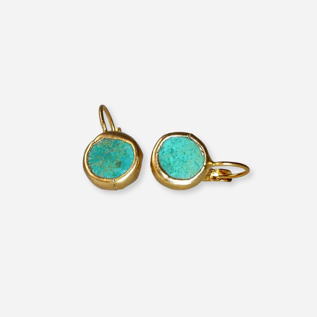 Maison La Veine™ | Boucles Pierre Turquoise