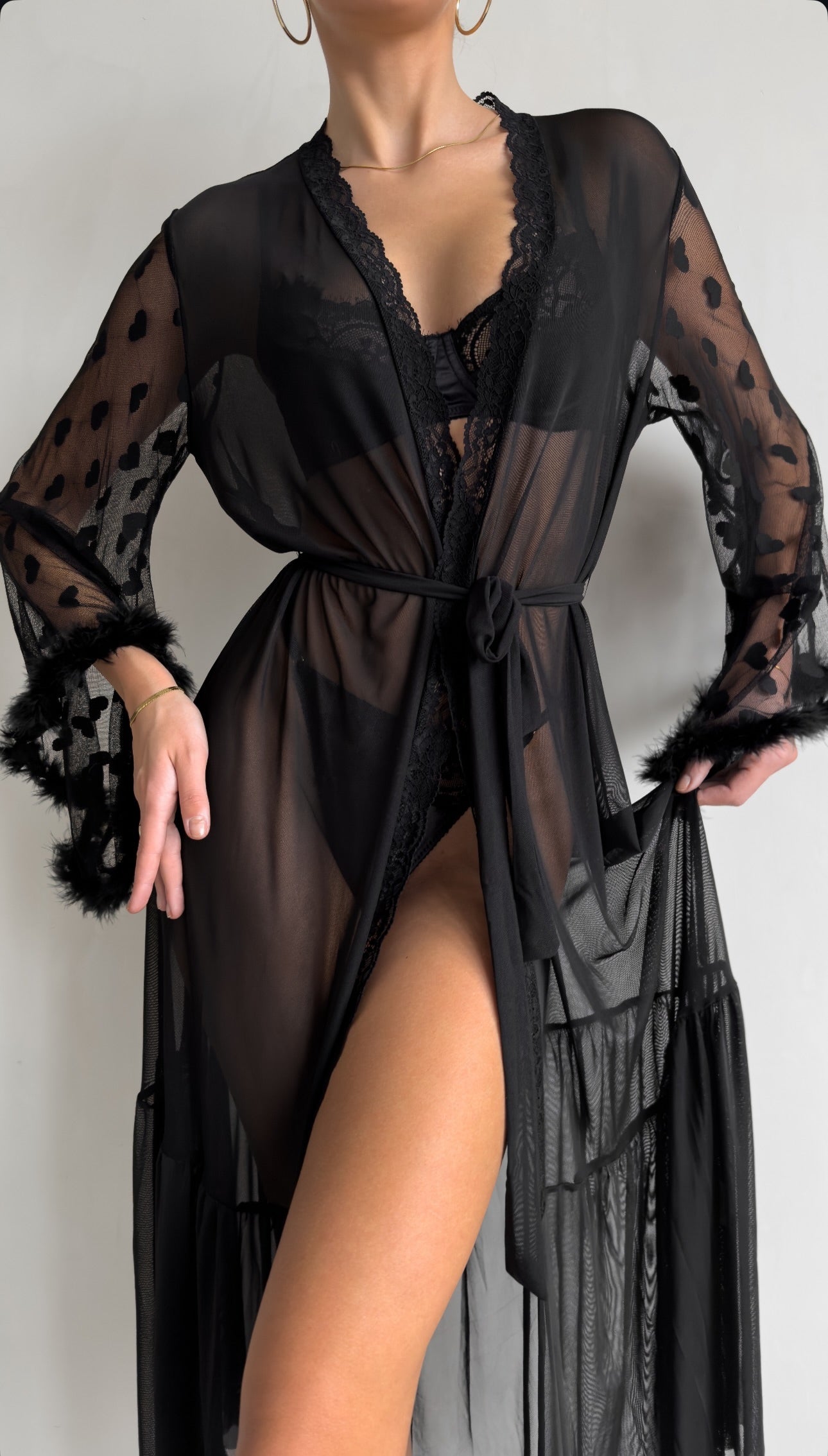 Maison La Veine™ | Kimono en Dentelle Transparente